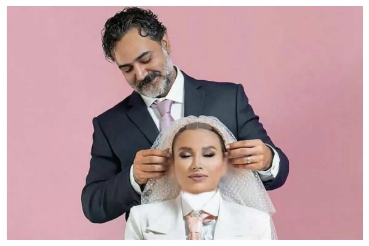 عمار تفتی در کنار همسرش