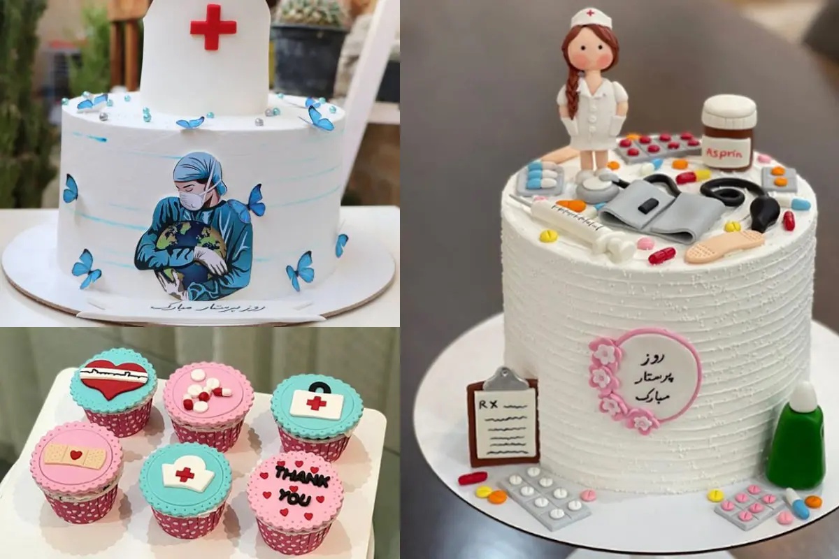 ۷۲ مدل کاپ کیک و کیک روز پرستار ۱۴۰۴ ساده و جدید [مردانه و زنانه]