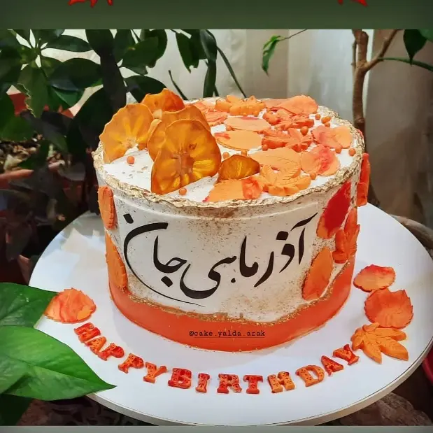 کیک تولد آذر ماهی جان