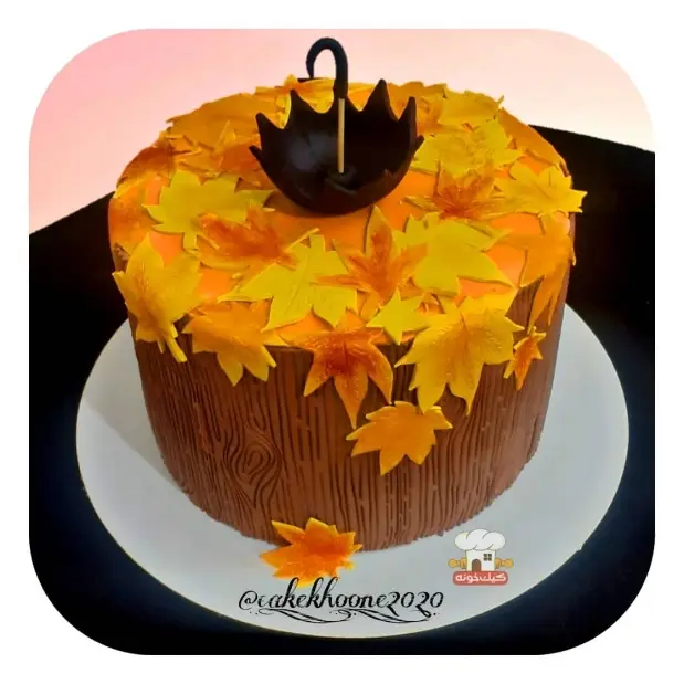 کیک تولد پاییزی برای آذر ماهی