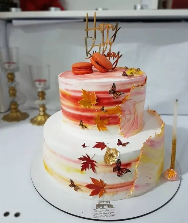 کیک تولد پاییزی دخترانه