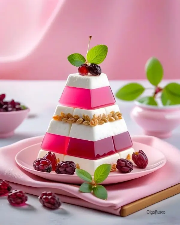 ژله شب یلدا با طرح هرمی