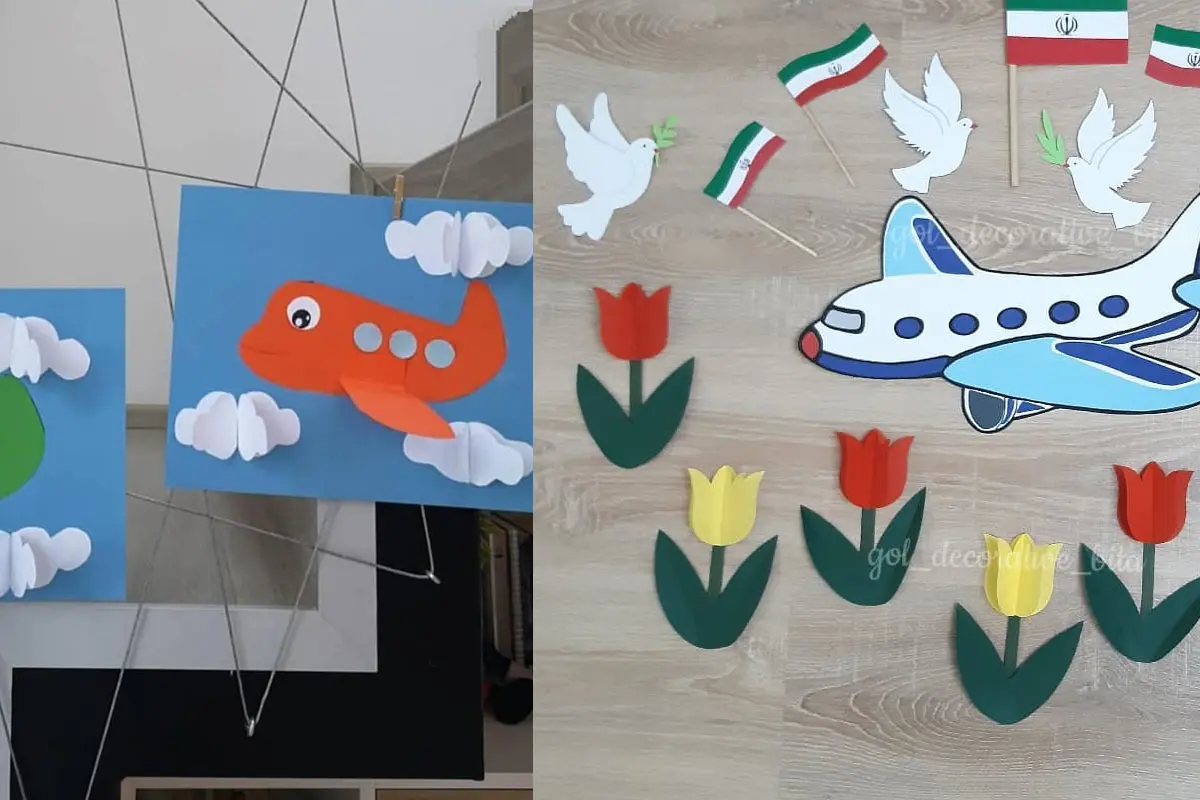 ایده و ساخت کاردستی هواپیما برای دهه فجر و ۲۲ بهمن + فیلم