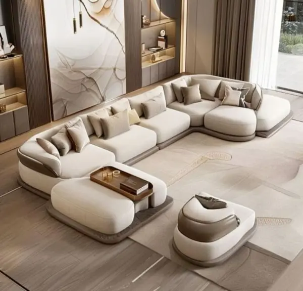 ایده مبلمان سالن مربعی خانه