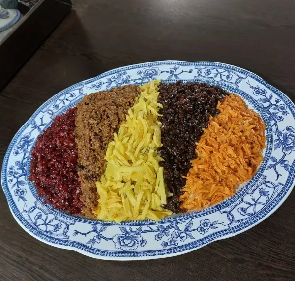 تزیین عدس پلو خیلی ساده و زیبا برای مدرسه