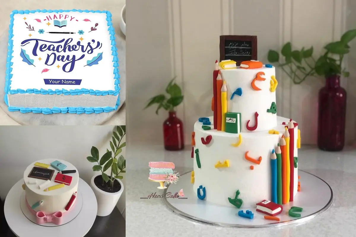 ۳۸ مدل و ایده برای کیک روز معلم با طراحی‌های خاص و زیبا