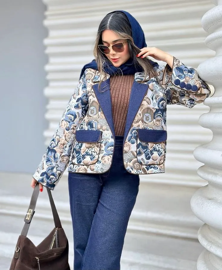 مدل مانتو کتی ژاکارد